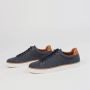 No Stress Heren Donkerblauwe nubuck sneakers - Thumbnail 5