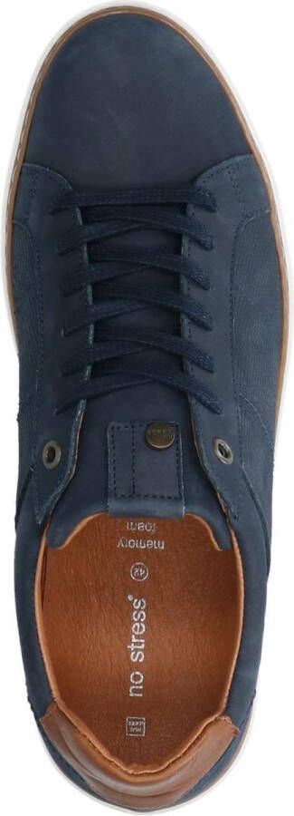 No Stress Heren Donkerblauwe nubuck sneakers - Foto 6