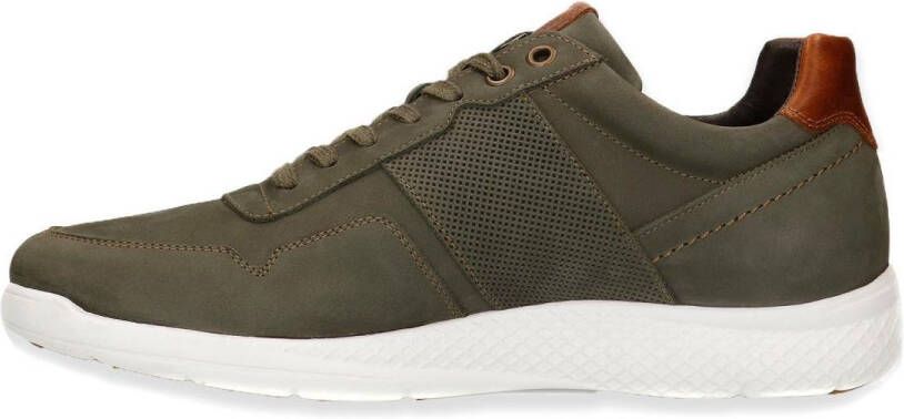No Stress Heren Groene nubuck sneakers