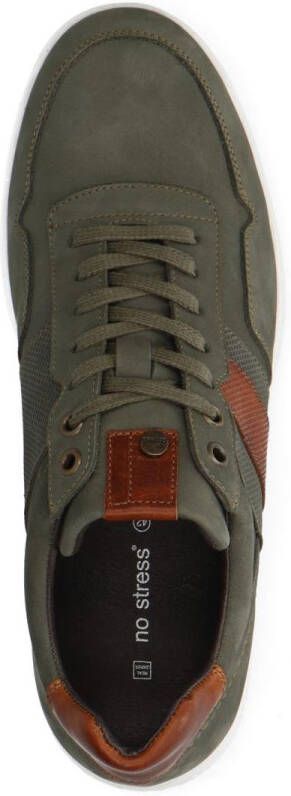 No Stress Heren Groene nubuck sneakers