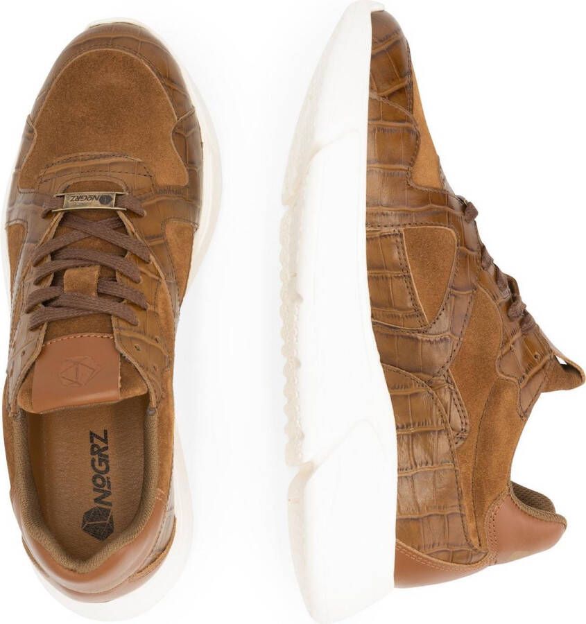 NoGRZ C.Correa Leren damessneakers Cognac Bruin Leer - Foto 9