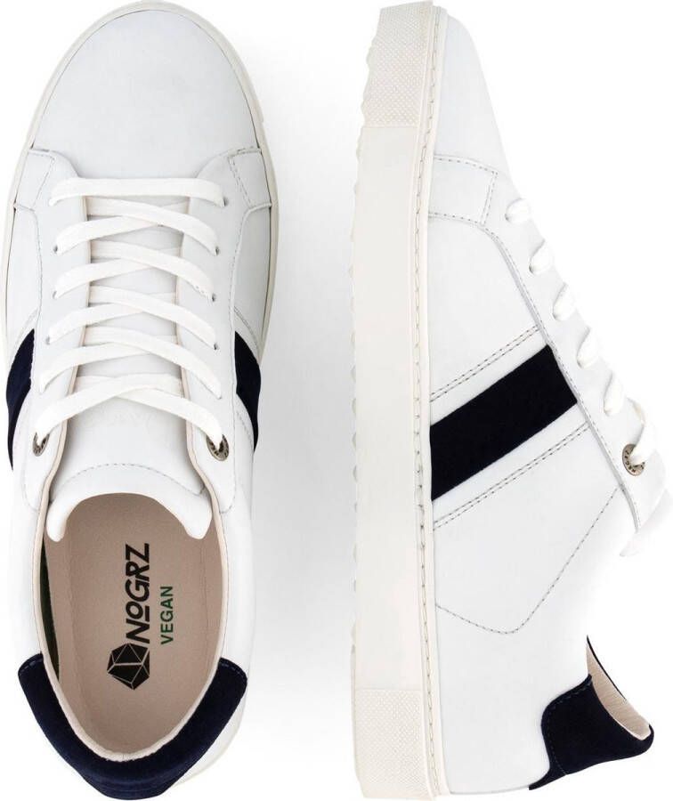 NoGRZ G.Massari Vegan Damessneakers Veterschoenen Blauw Wit