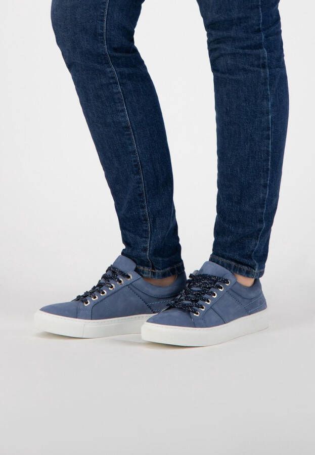 NoGRZ J.Herrera Leren Dames sneakers Veterschoenen Blauw Leer - Foto 2