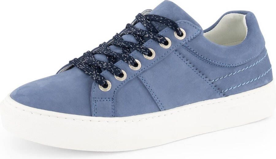 NoGRZ J.Herrera Leren Dames sneakers Veterschoenen Blauw Leer - Foto 9