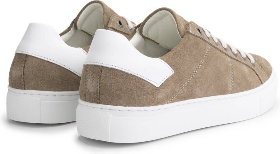 NoGRZ P.Paget Suede leren damessneaker Taupe leer