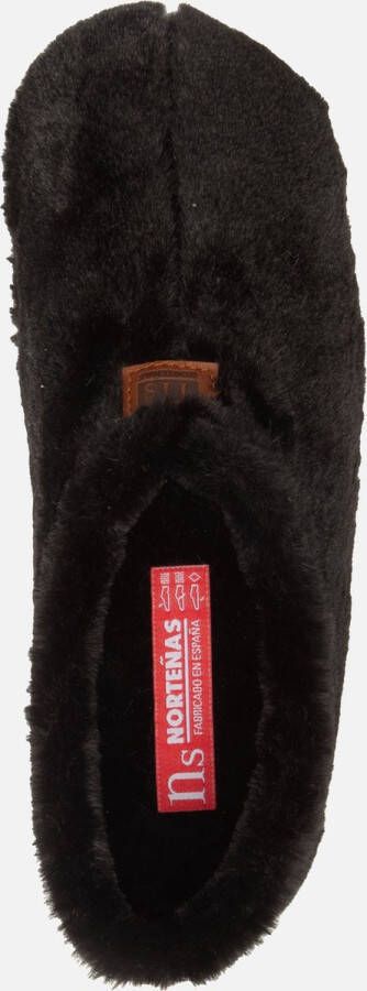 Nortenas Pantoffels zwart Imitatiebont Dames - Foto 2