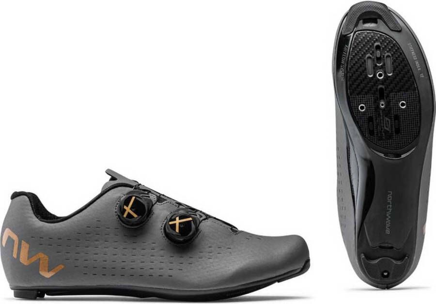 Northwave Revolution 3 Racefiets Schoenen Dark Grey Gold Heren - Foto 2