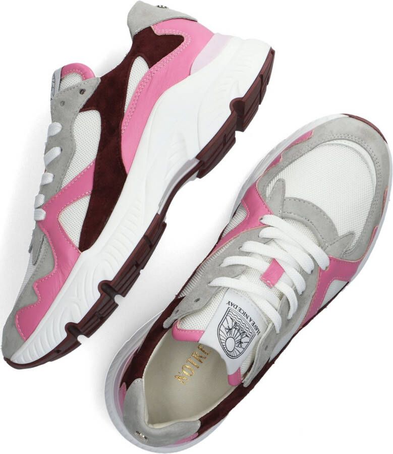 Notre-V 04-120 Lage sneakers Leren Sneaker Dames Lichtgrijs