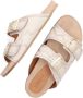 Notre-v Elegante Beige Sandaal met Stiksels Beige Dames - Thumbnail 5