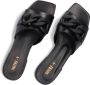 Notre-v Elegante Zwarte Leren Slippers Black Dames - Thumbnail 5