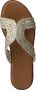 Notre-v Elegante Metallic Gouden Slipper Beige Dames - Thumbnail 5