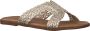 Notre-v Elegante Metallic Gouden Slipper Beige Dames - Thumbnail 6