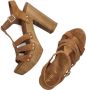 Notre-V Notre V 7946 Sandalen Dames Cognac - Thumbnail 5