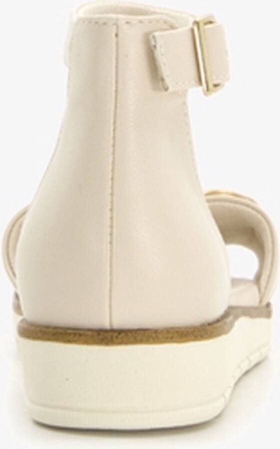 Nova dames sandalen wit met gouden detail - Foto 4