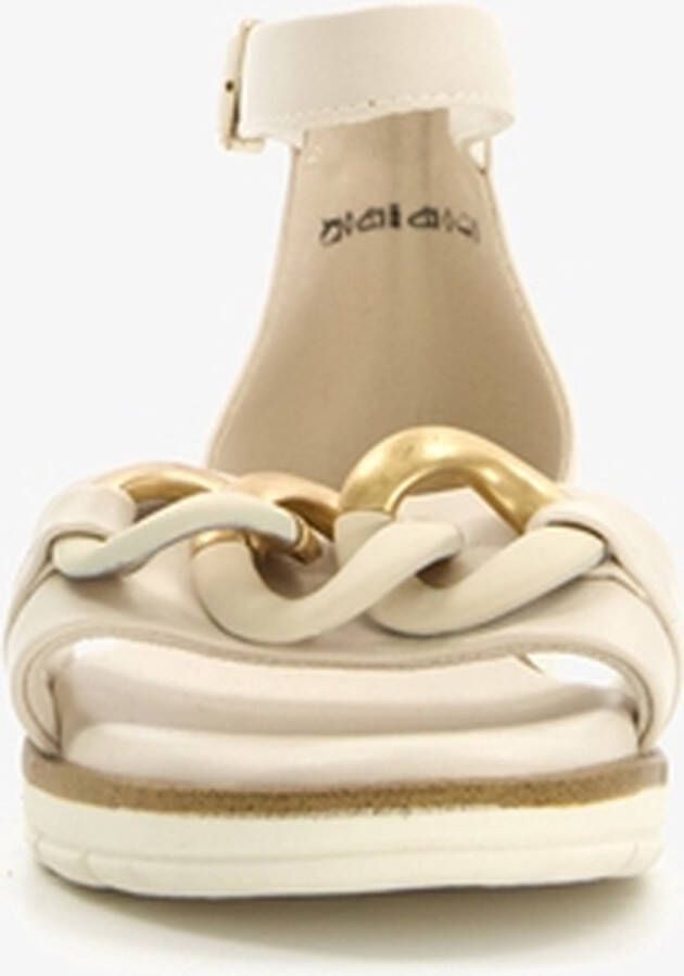 Nova dames sandalen wit met gouden detail - Foto 5
