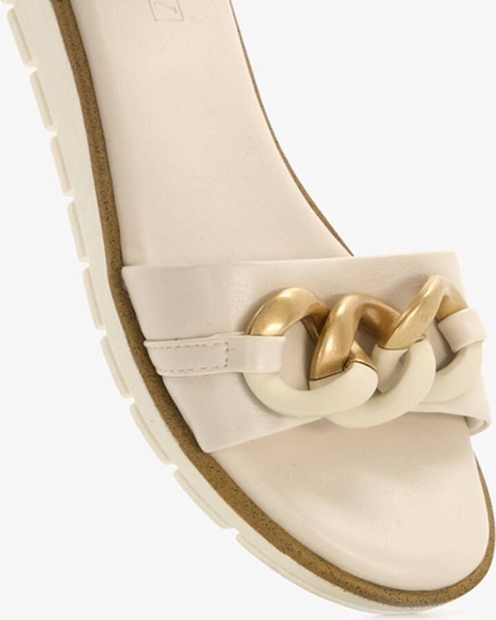 Nova dames sandalen wit met gouden detail - Foto 7
