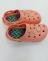 Novelido High Sole Oranje Dames Sabo Slippers Massage Sole met Patroon - Thumbnail 2