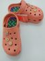 Novelido High Sole Oranje Dames Sabo Slippers Massage Sole met Patroon - Thumbnail 3