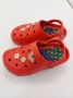 Novelido High Sole Rode Dames Sabo Slippers Massage Sole met Patroon - Thumbnail 3