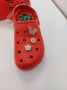 Novelido High Sole Rode Dames Sabo Slippers Massage Sole met Patroon - Thumbnail 6