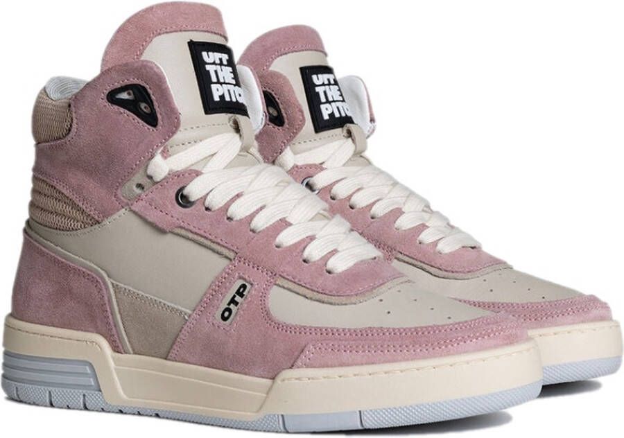 Off the Pitch Basketta Sneakers Hi Roze Beige