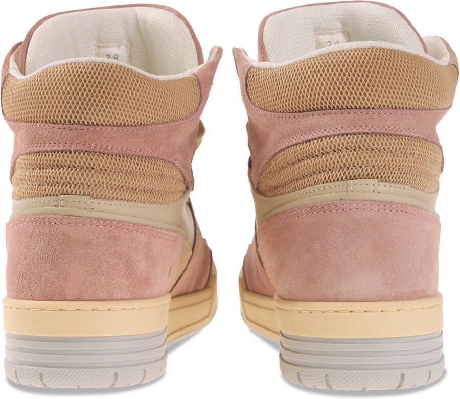 Off the Pitch Basketta Sneakers Hi Roze Beige