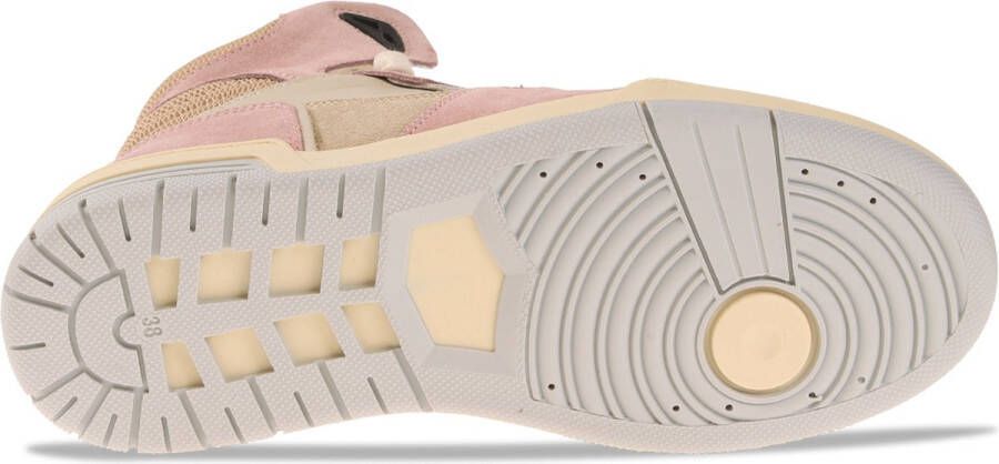 Off the Pitch Basketta Sneakers Hi Roze Beige