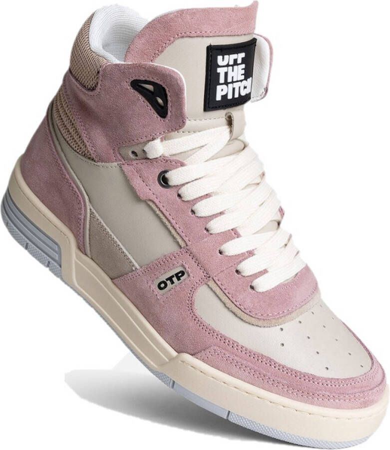 Off the Pitch Basketta Sneakers Hi Roze Beige