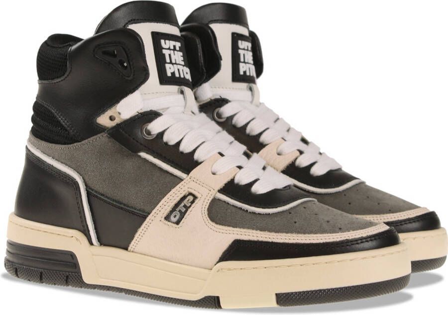 Off the Pitch Basketta Sneakers Hi Zwart Wit