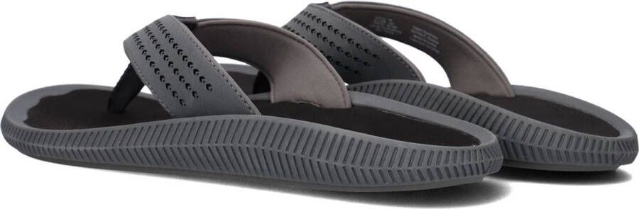Olukai Ulele Heren leren slippers Dark Shadow Black