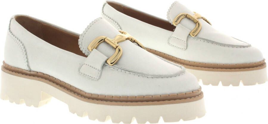 Omoda Bee Bold Loafers Instappers Dames Wit