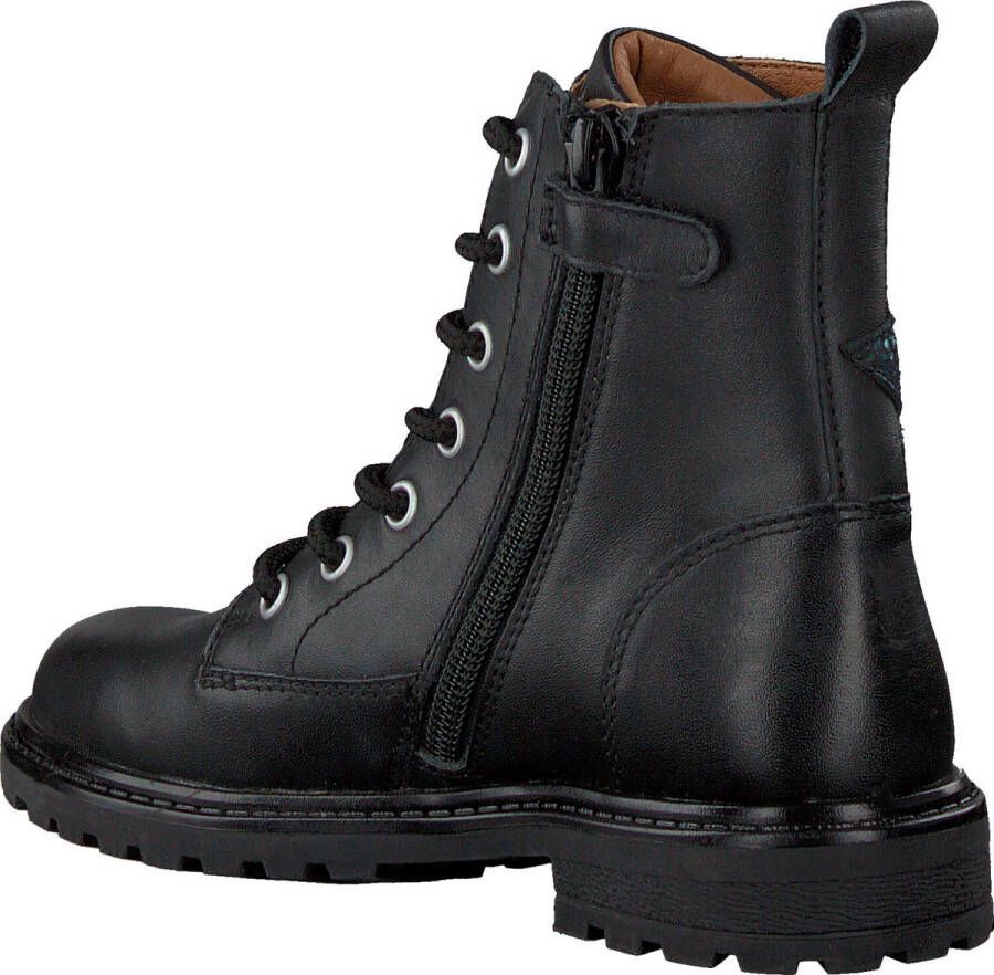 Omoda Om120780 Veterboots Laarzen Met Veters Meisjes Zwart