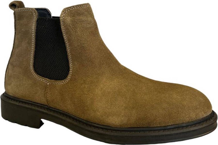 Online Express Chelsea Boots- Enkellaars- Heren schoenen- Mannen laarzen 541- Suède leer- Camel - Foto 2