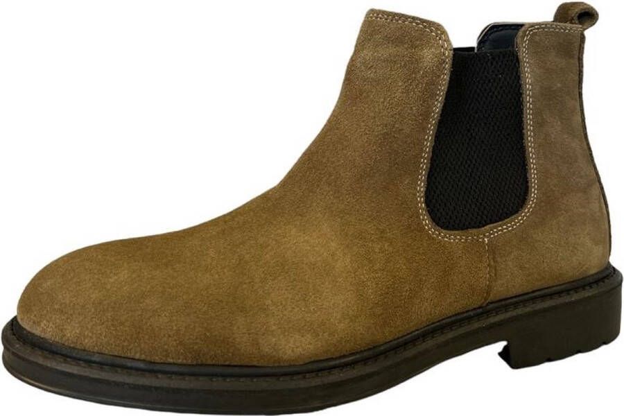 Online Express Chelsea Boots- Enkellaars- Heren schoenen- Mannen laarzen 541- Suède leer- Camel - Foto 3