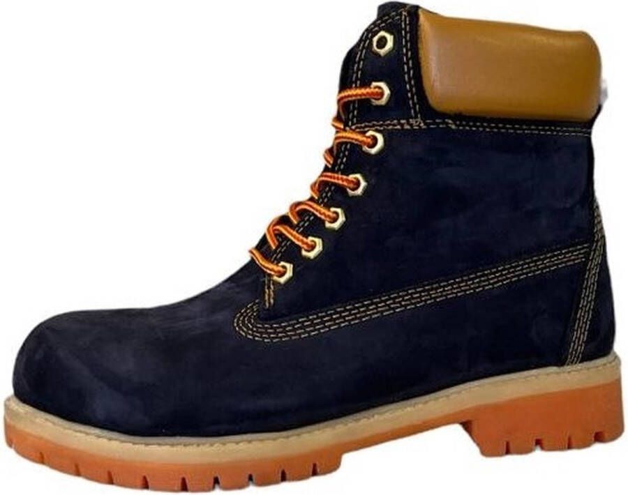 Online Express Heren Laarzen- Mannen Boots- 6-inch Veterboots- Winterboots- Mannen Schoenen- Winterlaarzen heren- Stevige Winterschoenen- Nubuck Leather- Blauw - Foto 2