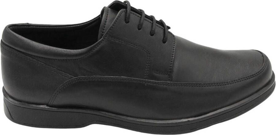 Online Express Heren schoenen- Nette schoenen- Veterschoenen 5100- Leer- Zwart