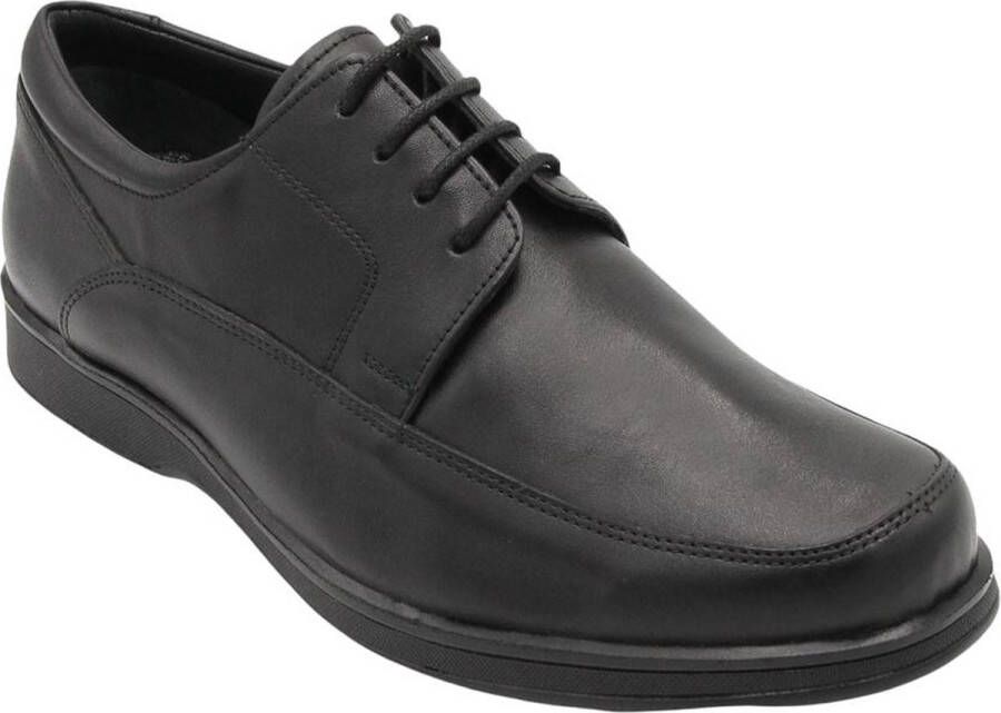 Online Express Heren schoenen- Nette schoenen- Veterschoenen 5100- Leer- Zwart