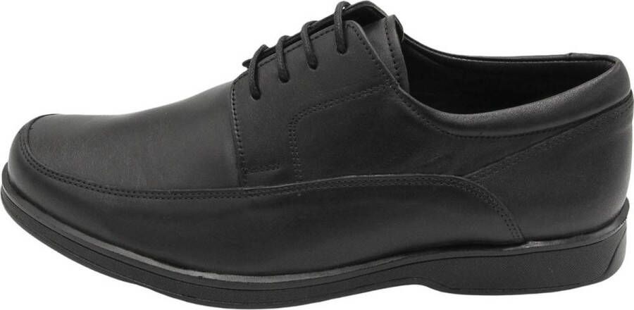 Online Express Heren schoenen- Nette schoenen- Veterschoenen 5100- Leer- Zwart