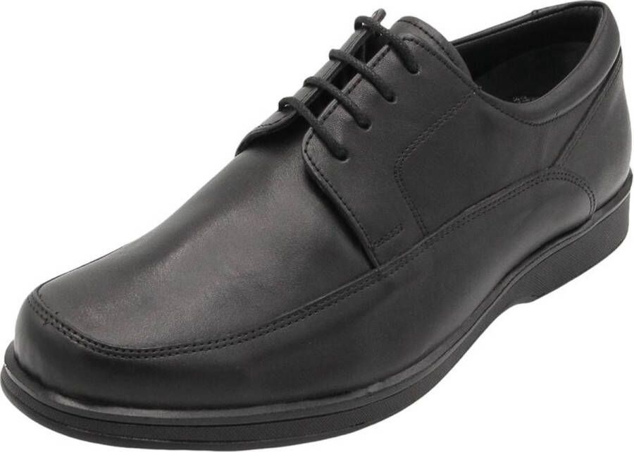 Online Express Heren schoenen- Nette schoenen- Veterschoenen 5100- Leer- Zwart