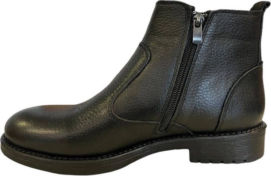 Online Express Herenschoenen- Chelsea Boots- Halfhoge leren Schoenen- Enkellaarzen 1002- Leather- Zwart - Foto 3
