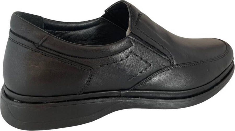 Online Express Nette instappr- Heren schoenen- Heren instapper- Comfort schoenen voor mannen 21360- Leather- Zwart - Foto 3