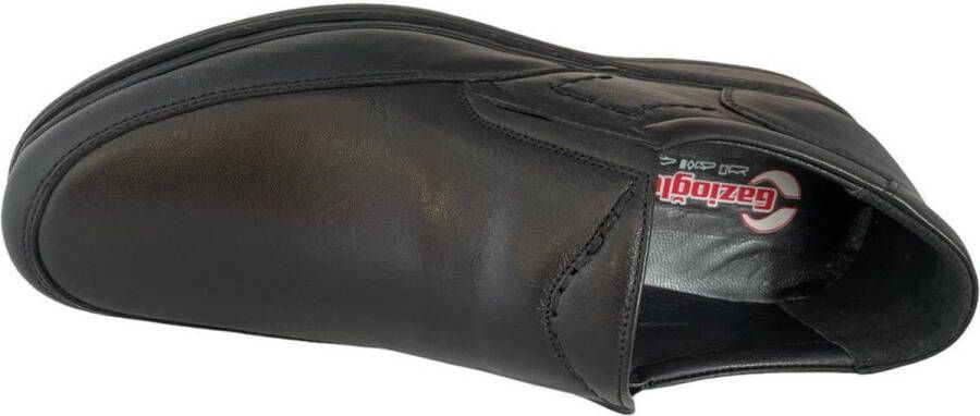 Online Express Nette instappr- Heren schoenen- Heren instapper- Comfort schoenen voor mannen 21360- Leather- Zwart - Foto 5