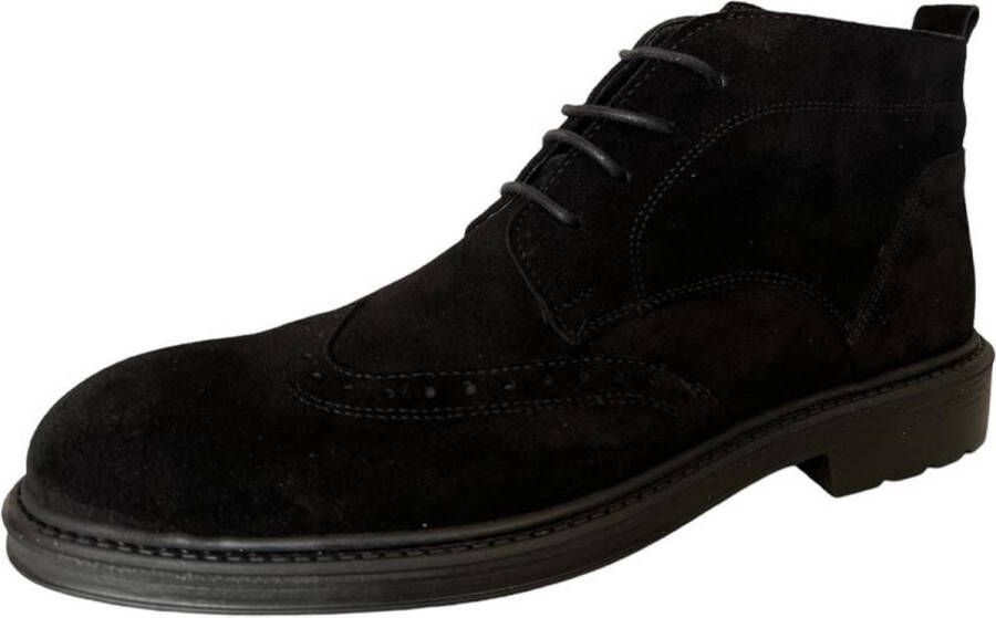 Online Express Nette Suède Schoenen- Enkellaars- Veterschoenen voor heren- Mannen laarzen 1041- Leather- Suède leer - Foto 2