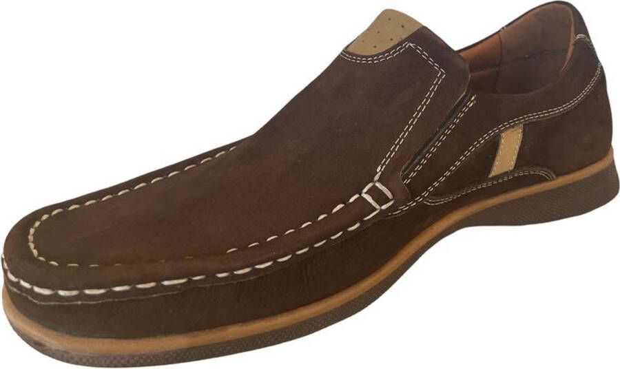 Online Express Schoenen Mannenschoenen Mocassins heren Loafers schoenen Heren comfort instapper Hand made 220 1 Echt leer Bruin - Foto 4