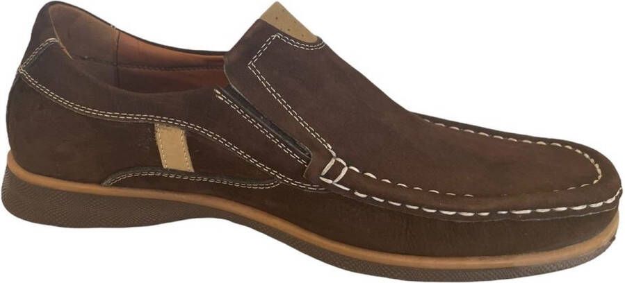 Online Express Schoenen Mannenschoenen Mocassins heren Loafers schoenen Heren comfort instapper Hand made 220 1 Echt leer Bruin - Foto 6