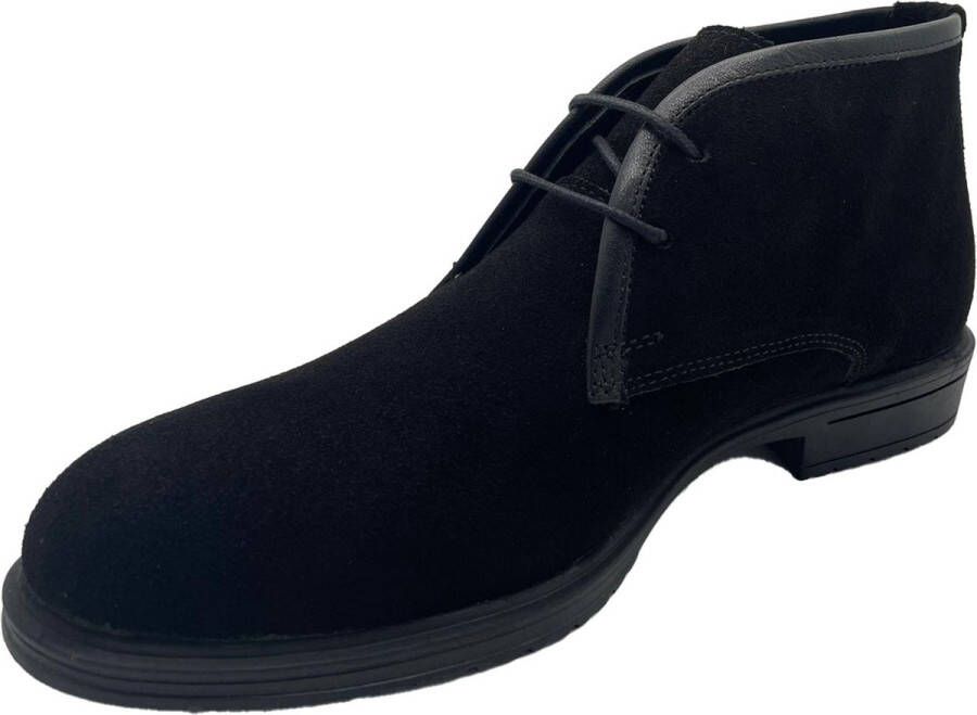 Online Express Schoenen Veterschoenen Desert boots Premium heren laarzen Suède leer 1024 Zwart - Foto 4