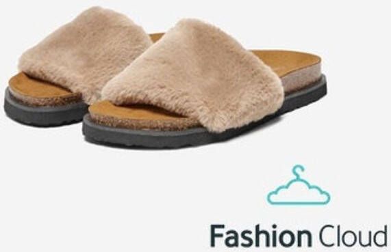ONLY Moon -3 Fur Sandal Camel