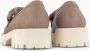 Oxmox chunky loafers met ketting taupe - Thumbnail 4