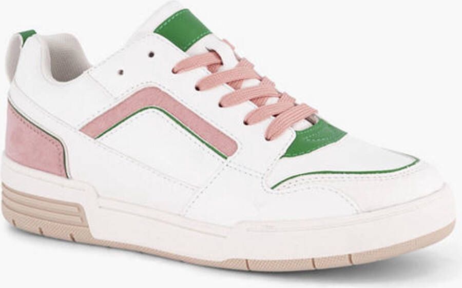 Oxmox Witte retro sneaker roze - Foto 2