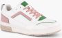 Oxmox Witte retro sneaker roze - Thumbnail 2
